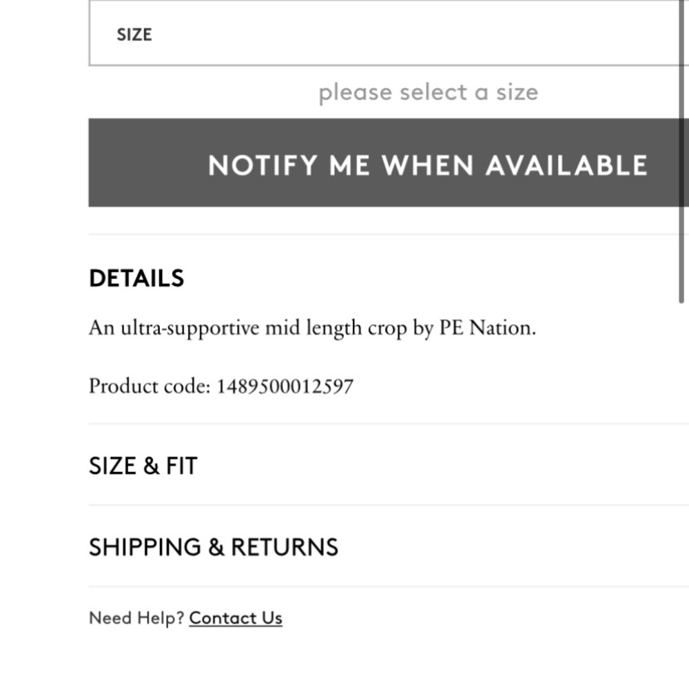 P.E Nation**White Full Toss Crop**Med. $140 - Picture 6 of 11